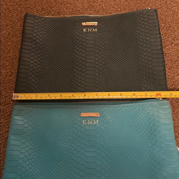 Gigi Newyork Women's Clutch Bag Set - Teal, Green, and Burnt Orange - Picture 11 of 11